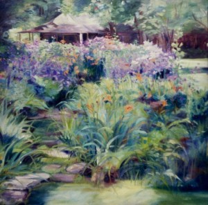 460 KB photo Susan Maxfield Painting HLO Flower Garden Olmsted Camp