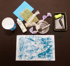 Fabric Painting: Mono-Printing and Stencils