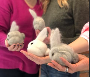 NEEDLE FELTED MARCH HARES