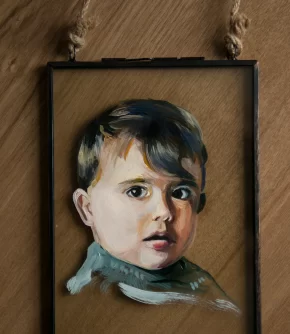 GLASS PAINTED PORTRAITS